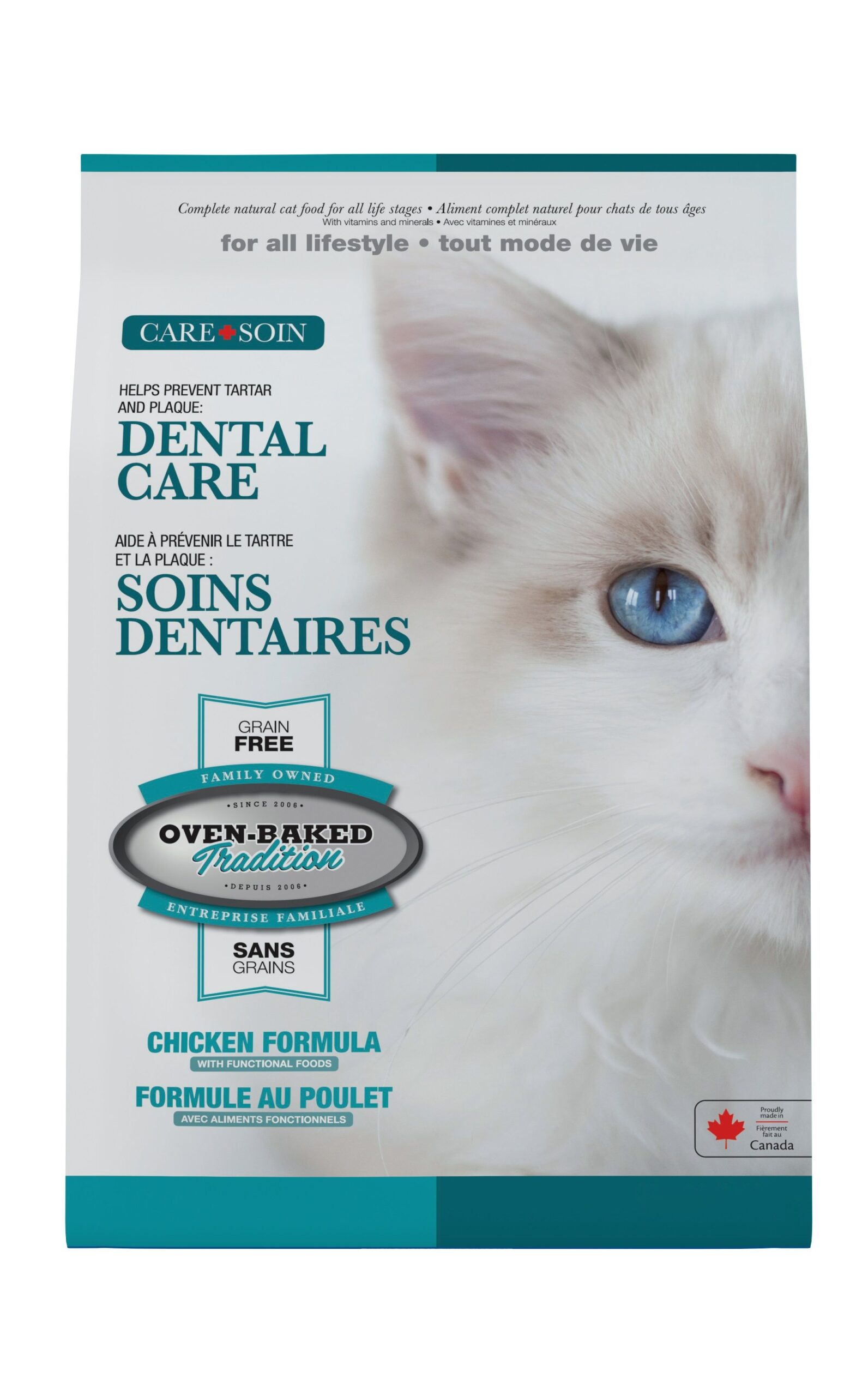 Oven-Baked Tradition Soins - Nourriture pour chat sans grains | Soins dentaires - Poulet