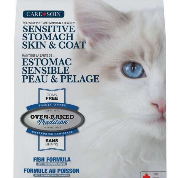 Oven-Baked Tradition Soins - Nourriture sans grains pour chat | Peau et estomac - poisson