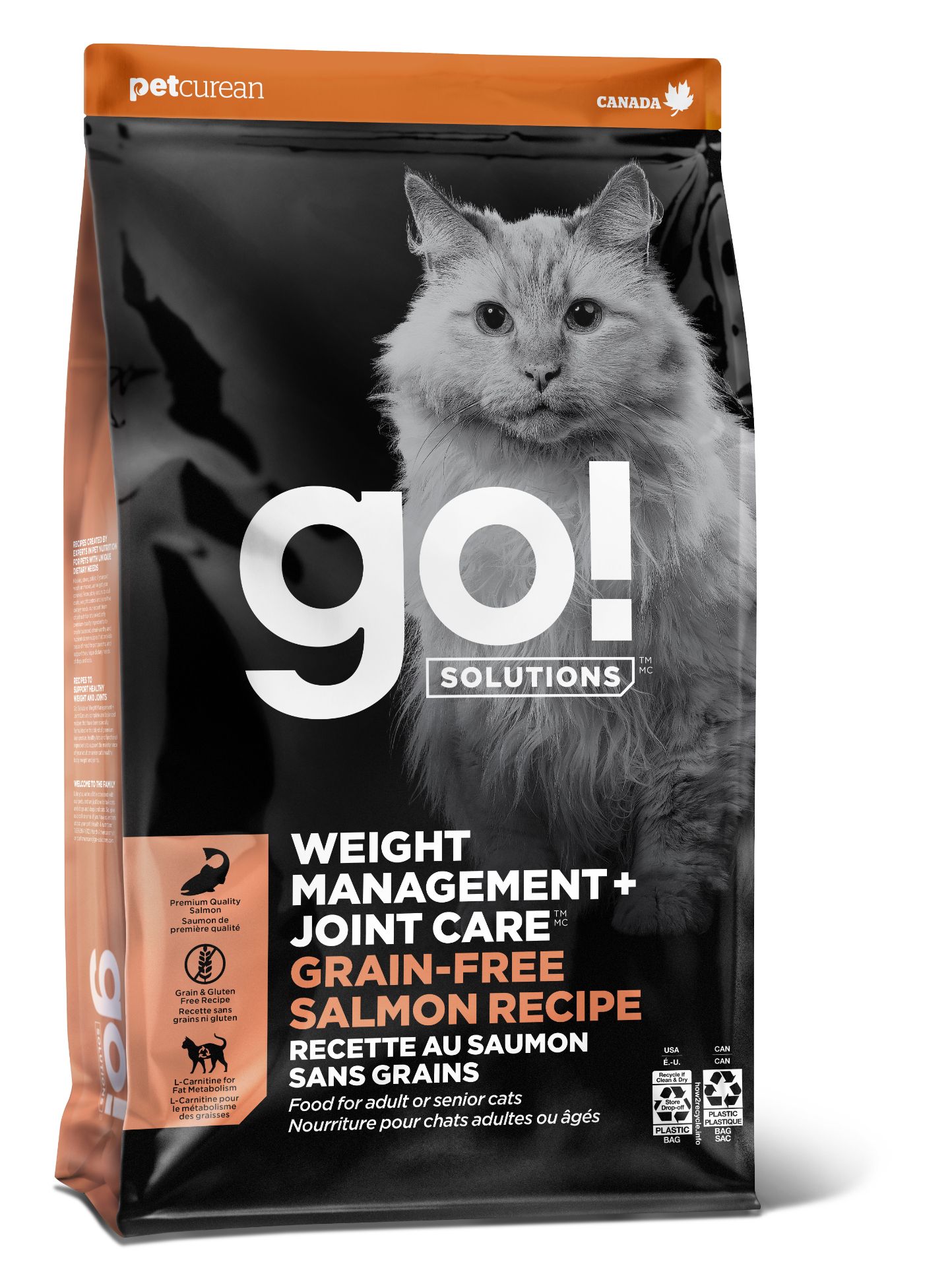 Petcurean Go! Contrôle du poids & articulations pour chat saumon
