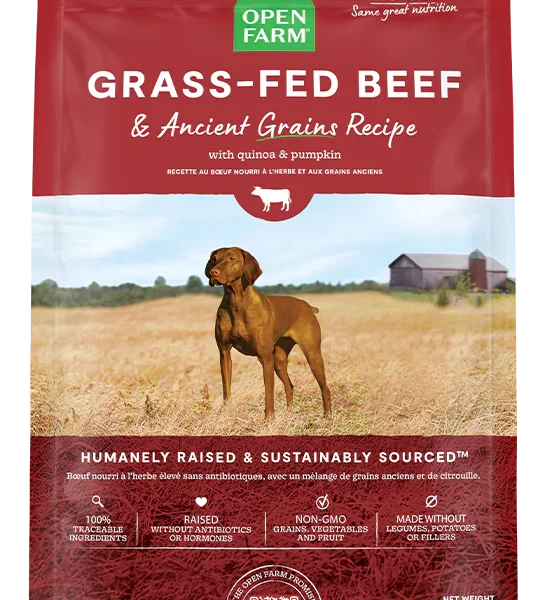 Open Farm pour chien aux grains anciens boeuf