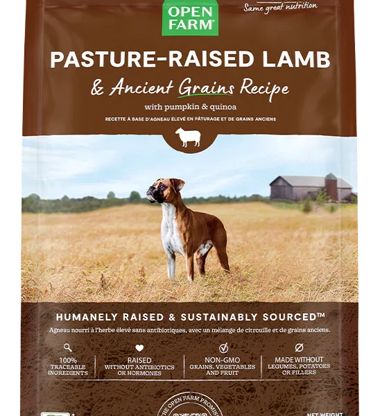 Open Farm pour chien aux grains anciens agneau