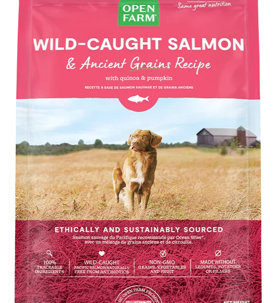 Open Farm pour chien aux grains anciens saumon