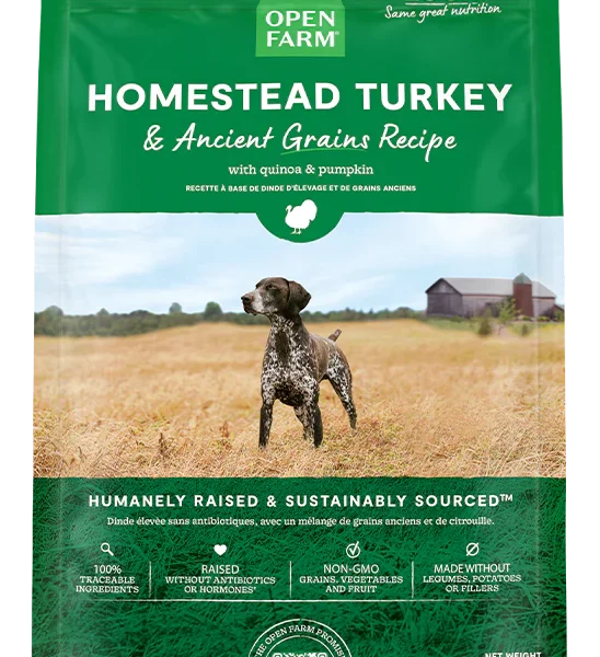 Open Farm pour chien aux grains anciens dinde