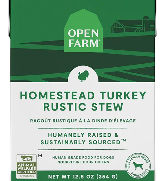 Open Farm - Conserve pour chien | Ragoût rustique à a dinde d'élevage - 12.5 oz