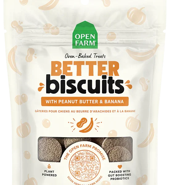 Open Farm - Biscuits aux flocons d'avoine pour chien | 8 oz