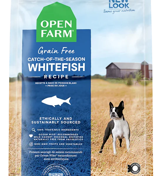Open Farm pour chien sans grains poisson blanc