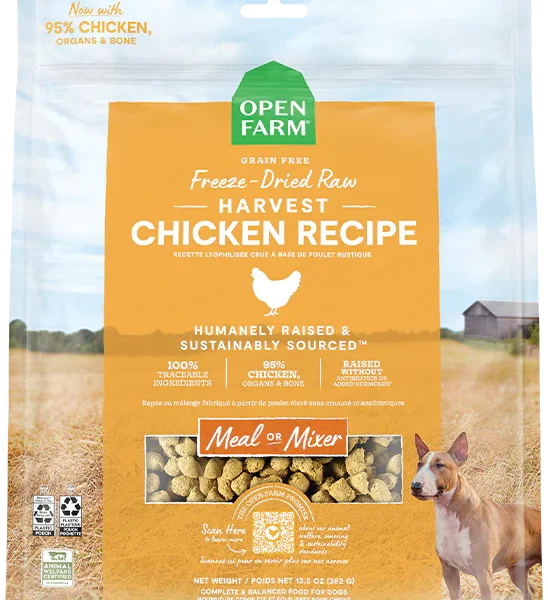 Open Farm - Repas ou garniture lyophilisée crue | Poulet rustique