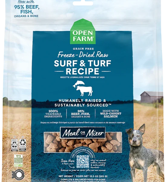 Open Farm - Repas ou garniture lyophilisée crue | Terre et mer