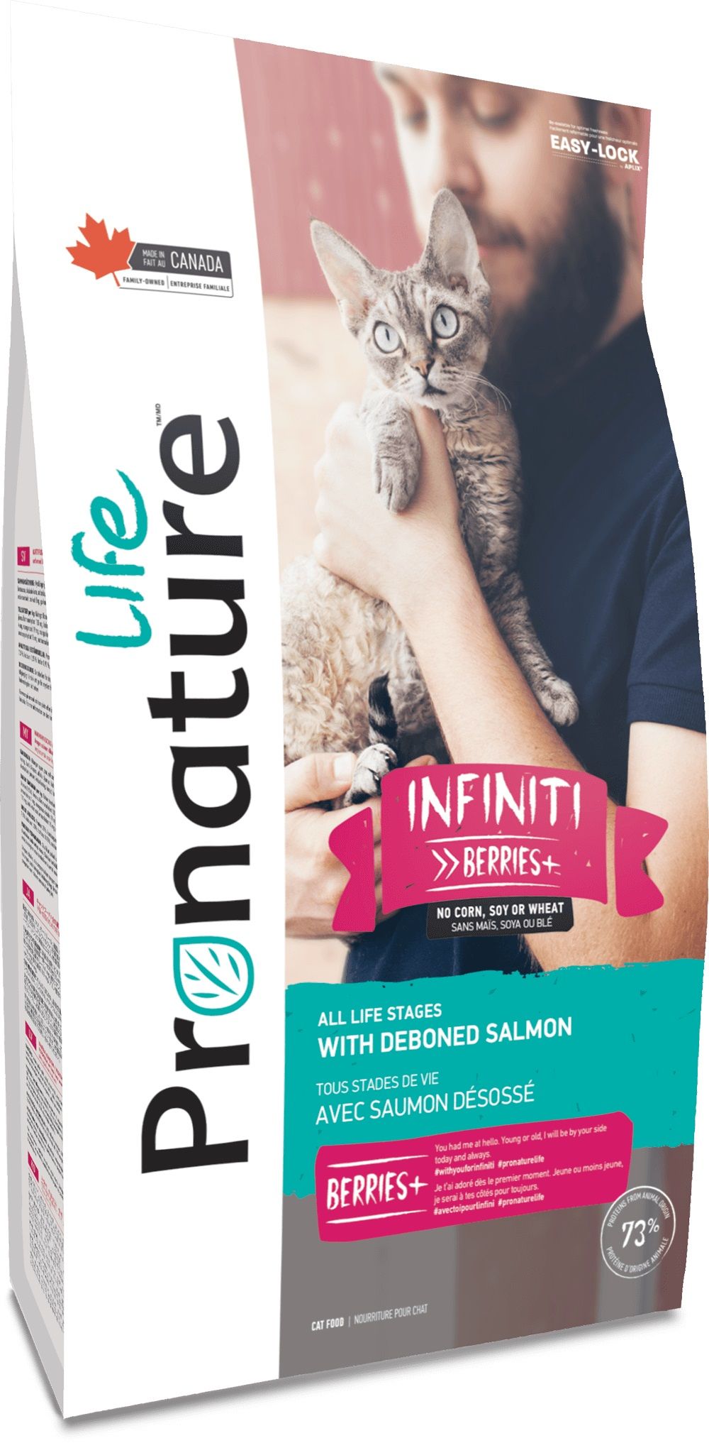 Pronature Life "Infiniti" Nourriture pour chat, tous stades de vie | Saumon désossé
