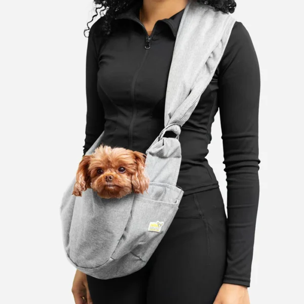 Petite Pistache - Écharpe de transport pour chien, gris