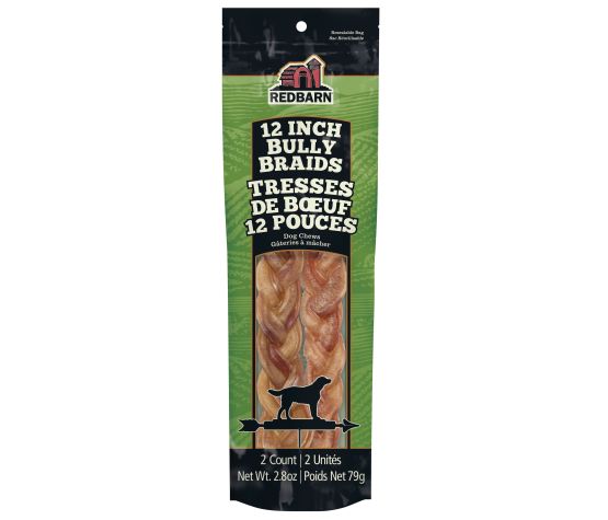 Redbarn - Tresse de boeuf 12" pour chien | Sac de 2 unités