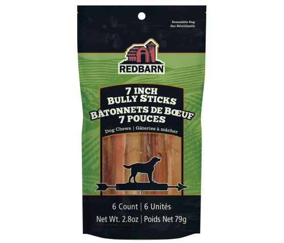 Redbarn - Bâtonnet de boeuf 7" pour chien | Sac de 6 unités