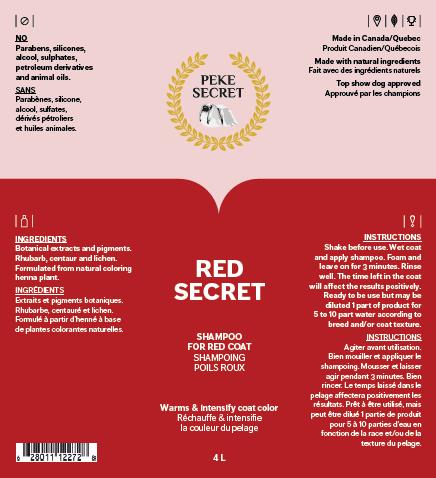 Peke Secret - Shampoing naturel pour chien et chat | Red Secret - 500ml – Image 2