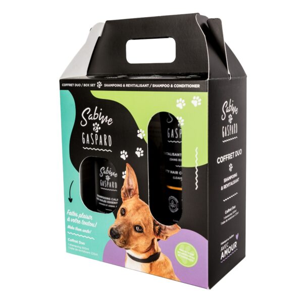 Sabine & Gaspard, Coffret Duo Calmant, Shampoing 500ml + Revitalisant 225ml