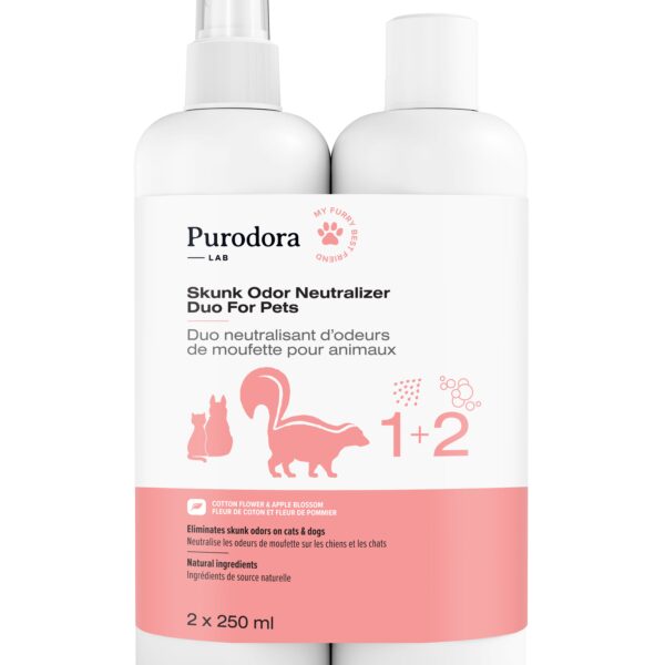 Purodora Lab, Duo Shampoing Et Neutralisant D'odeurs De Moufette Pqt 2x237ml