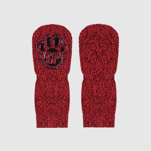 Canada Pooch - Chaussettes anti-dérapantes pour chien | Rouge - Pqt 4