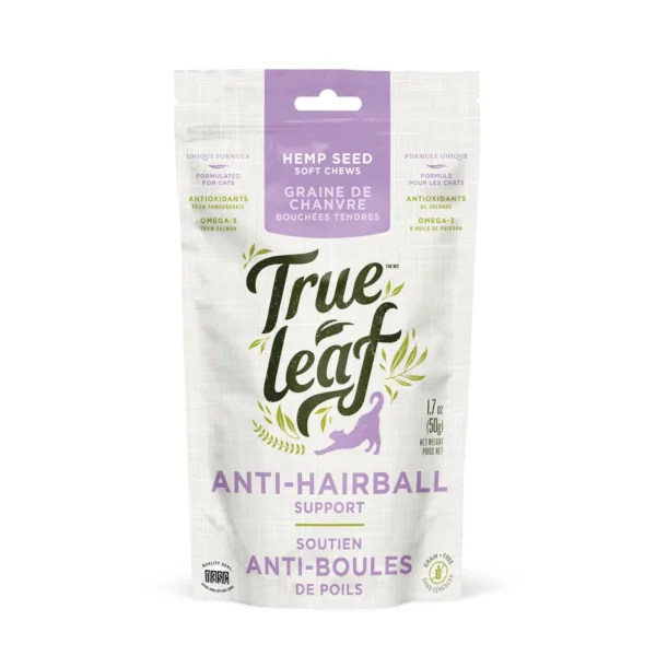 True Leaf - Bouchées tendre | Soutien des boules de poils pour chat - 50g