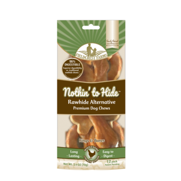 Nothin' to Hide - Anneaux et os à base de collagène | Poulet - Pqt 12