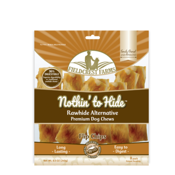 Nothin' to Hide - Lanière à base de collagène | Beurre d'arachides - Pqt 8