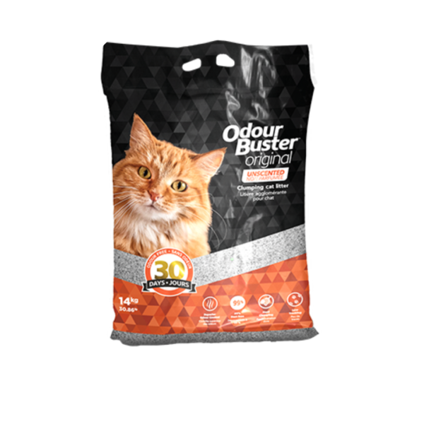 Odour Buster - Litière agglomérante | Non parfumée - 14kg