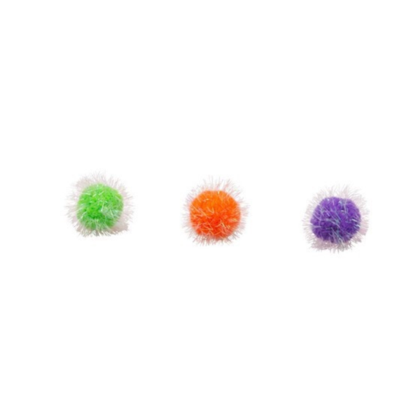 Bud'z Jouets Pour Chat - Balles Pompons Colorées 8cm