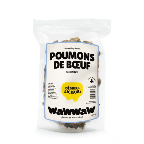 Wawwaw | Poumons De Boeuf Pour Chien - Sac De 200g