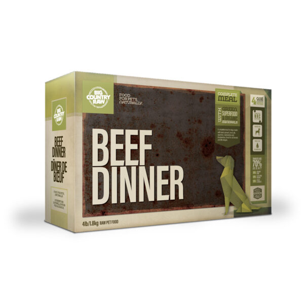 Big Country Raw - Dîner de boeuf | Chien - 4lbs