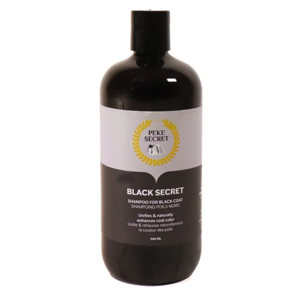 Peke Secret - Shampoing naturel pour chien et chat | Black secret - 500ml