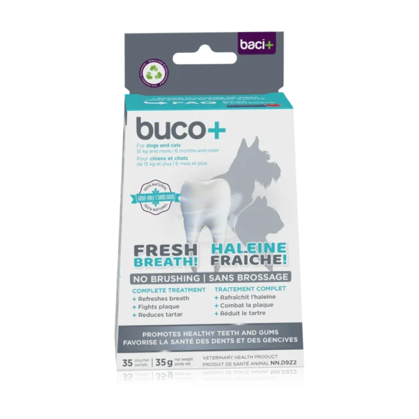 Buco+ Soins dentaires chiens et chats 15 kg et plus - Traitement complet