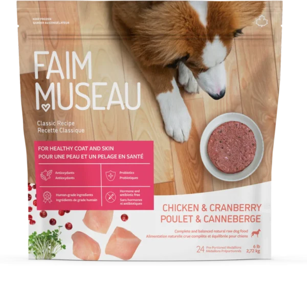 Faim museau recette classique Poulet et canneberges 24 médaillons (6lbs)