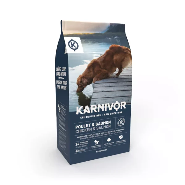 Karnivor - Nourriture crue pour chien | Poulet & saumon - 12lbs