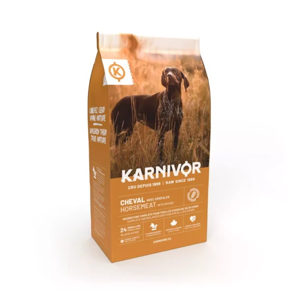 Karnivor - Nourriture crue pour chien | Cheval avec céréales - 12 lbs