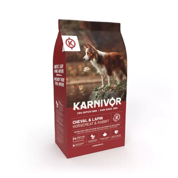 Karnivor - Nourriture crue pour chien | Cheval & lapin 12 lbs
