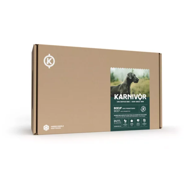 Karnivor - Nourriture crue pour chien | Boeuf - 24 lbs PRODUIT DISCONTINUÉ