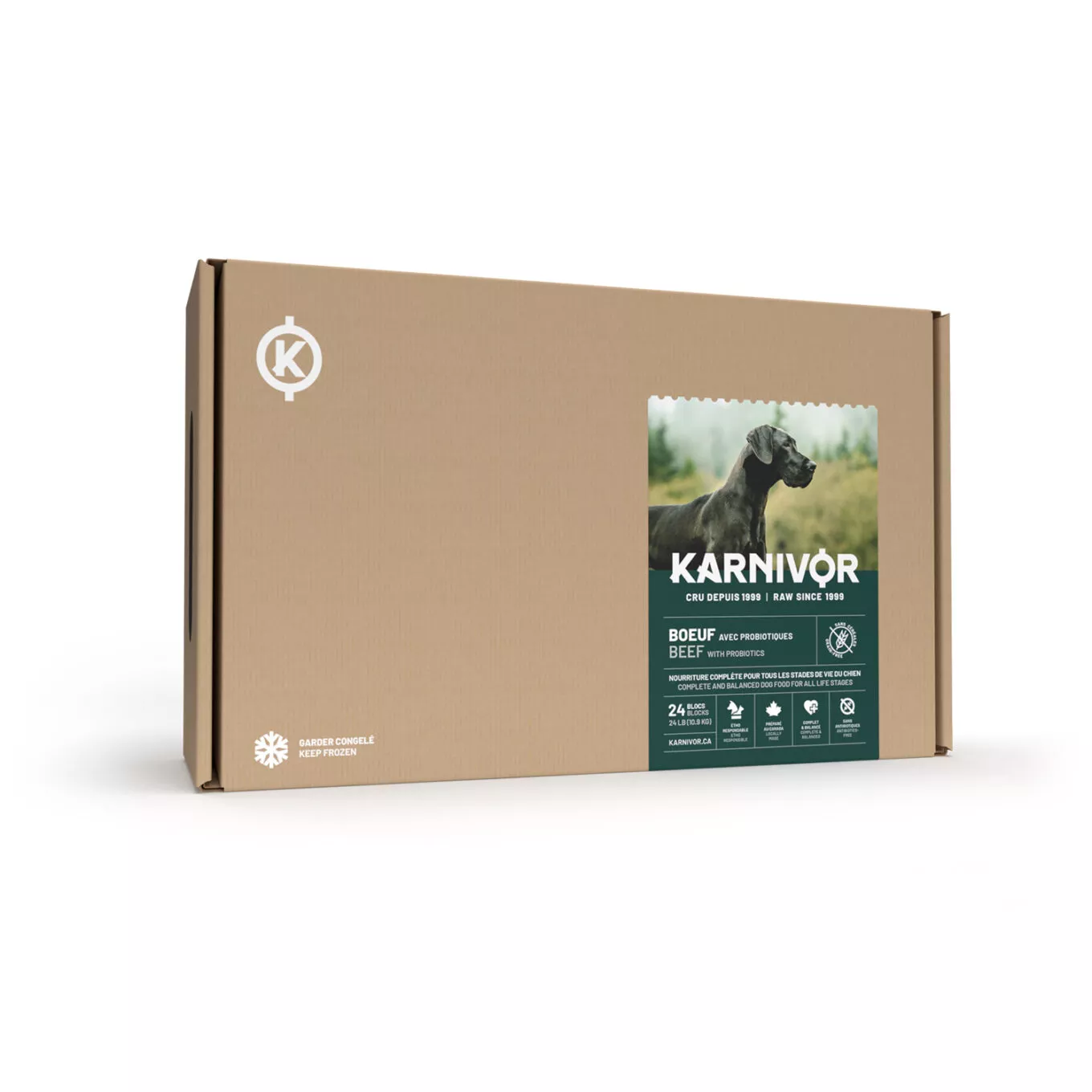 Karnivor - Nourriture crue pour chien | Boeuf - 24 lbs PRODUIT DISCONTINUÉ