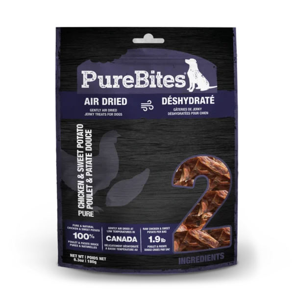 PureBites - Jerky de poulet et patate douce pour chien - 180g
