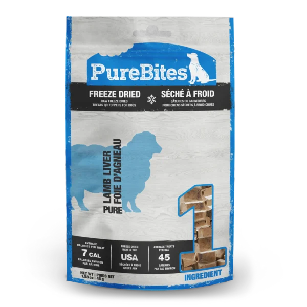 PureBites - Gâteries séchées à froid pour pour chien | Foie de d'agneau - 95g