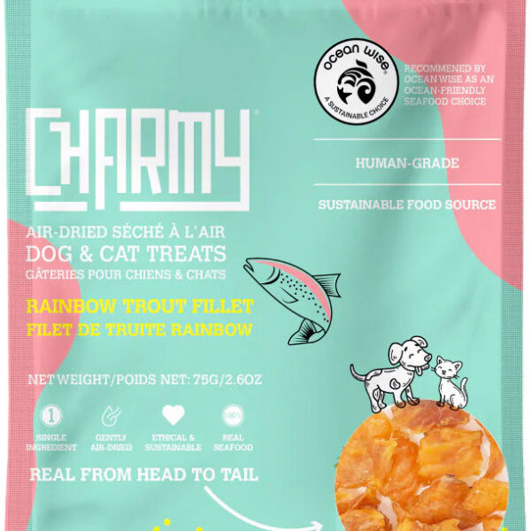 Charmy - Filet de truite arc-en-ciel séché à l'air | Chat et chien - 75g