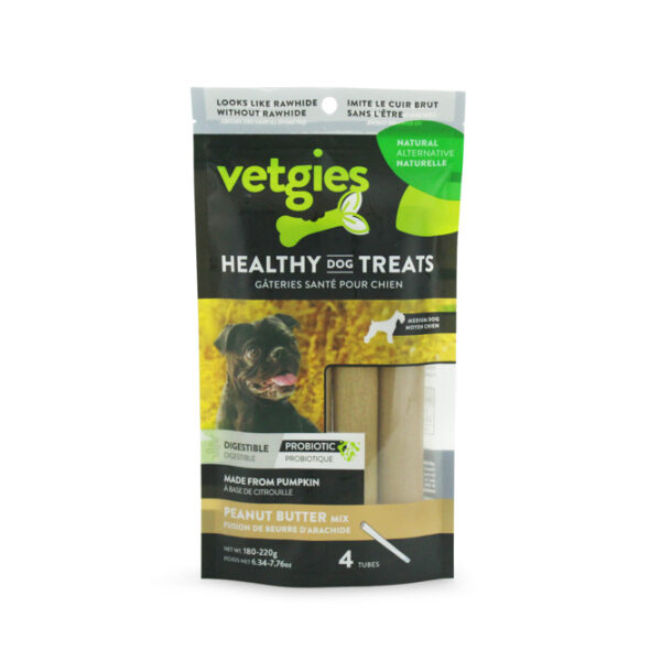 Vetgies - Gâterie végétarienne en tube pqt de 4 | Chien