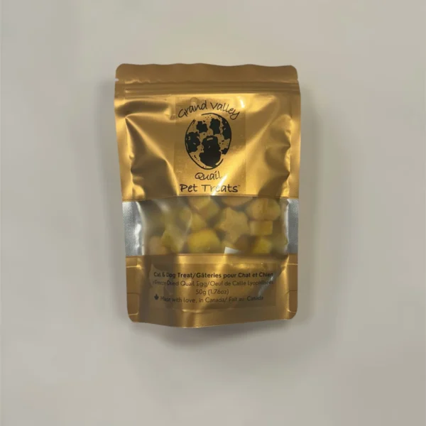 Grand Valley Quail - Friandises aux oeufs de caille lyophilisés | Moyen 50g