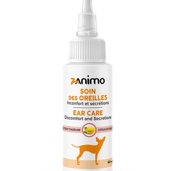 Zanimo - Soin des oreilles | Inconfort et sécrétions otite pour chien - 60ml