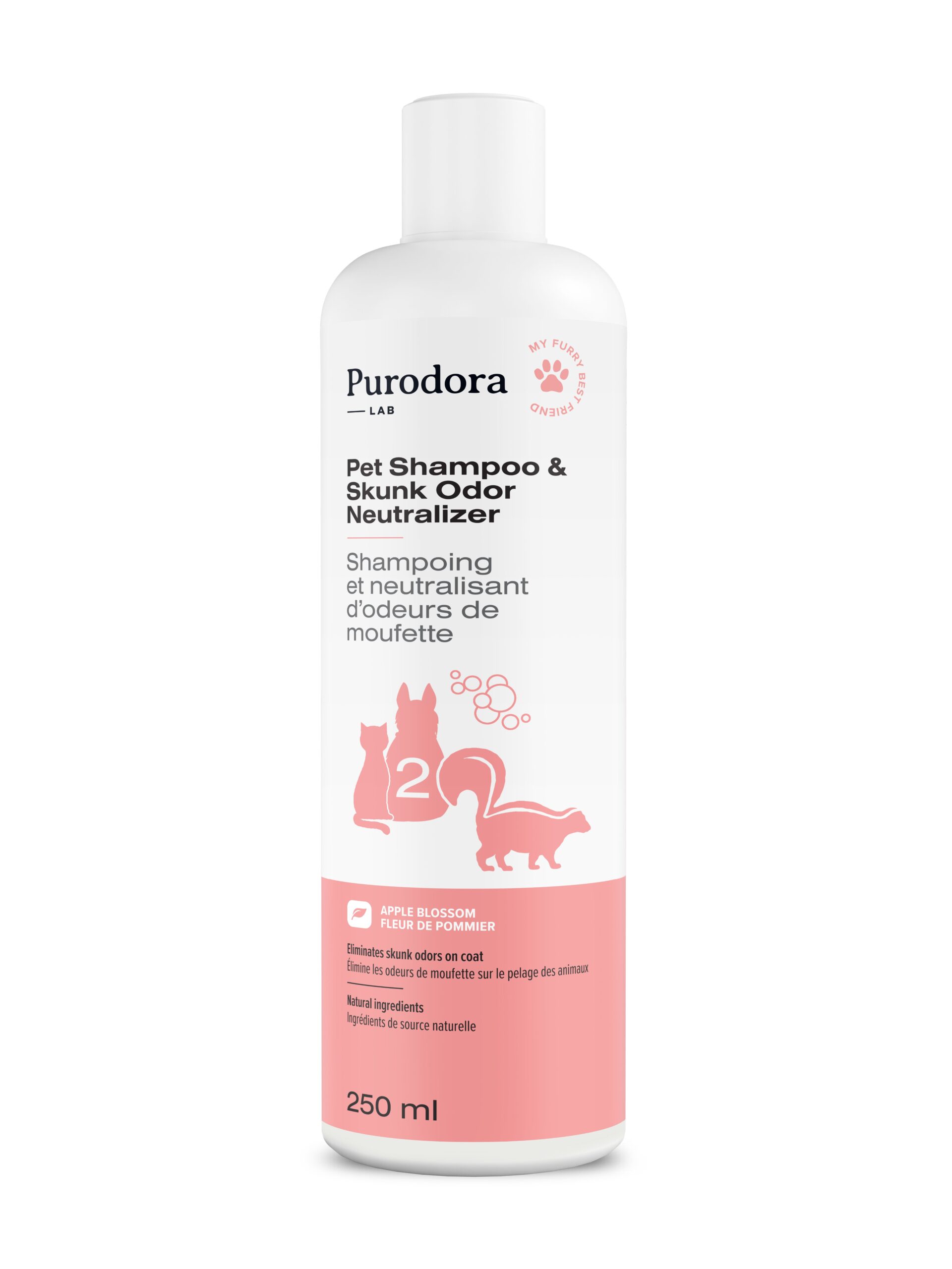 Purodora Lab, Shampoing Neutralisant D'odeurs De Moufette 250ml
