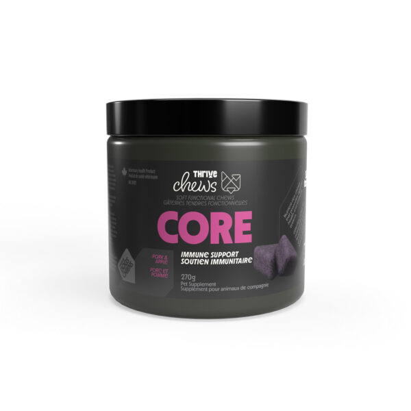 Thrive - CORE | Suppléments soutien immunitaire | Bouchées porc et pommes - 270g
