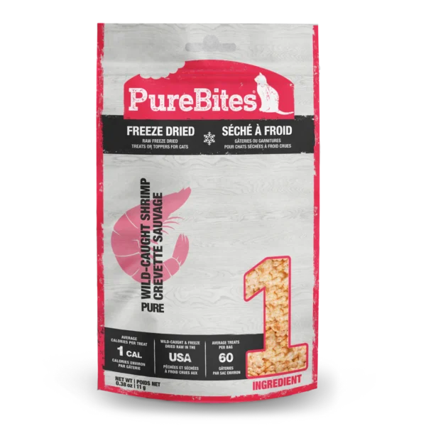 PureBites - Gâteries séchées à froid pour pour chat | Crevette - 23g