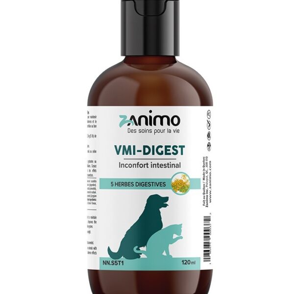 Zanimo - Vmi Digest - Herbes digestives pour inconfort intestinal | Chat et chien - 120ml