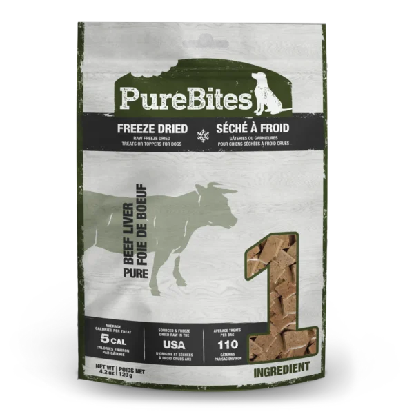 PureBites - Gâteries séchées à froid pour pour chien | Foie de boeuf - 120g