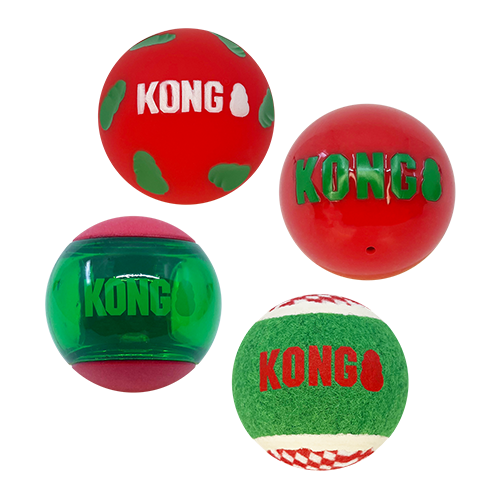 Kong Occasion | Paquet de balles pour chien - Édition Noël – Image 2