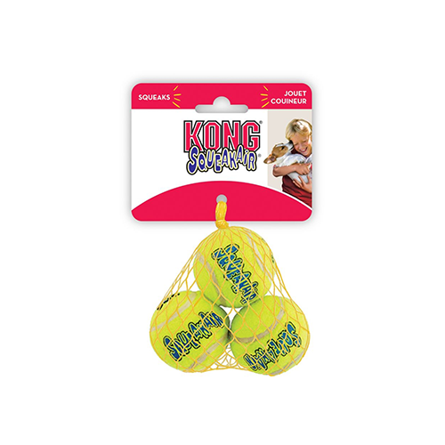Kong - SqueakAir | Balle de tennis | Extra petit - Pqt 3
