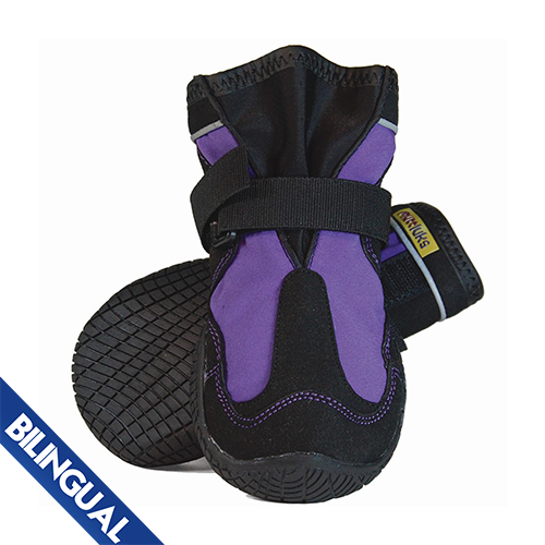 Muttluks Snow Mushers - Bottes d'hiver robustes pour chien | Mauve - Pqt 2