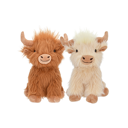 Multipet -  Jouet pour chien Vache Highland Assortie Marron et crème